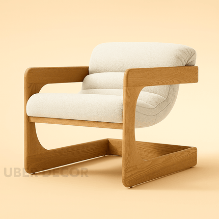 AXEL – Handcrafted Wooden Accent Chair for Living Room & Lounge Spaces