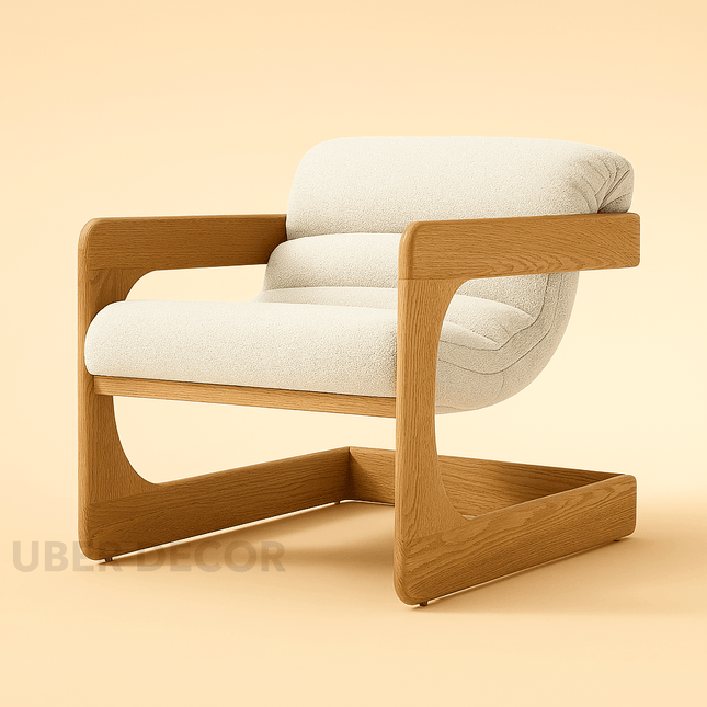 AXEL – Handcrafted Wooden Accent Chair for Living Room & Lounge Spaces