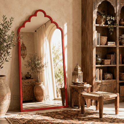 Kasbah Moroccan Arch Full Length Floor Mirror – Statement Mirror for Hallway