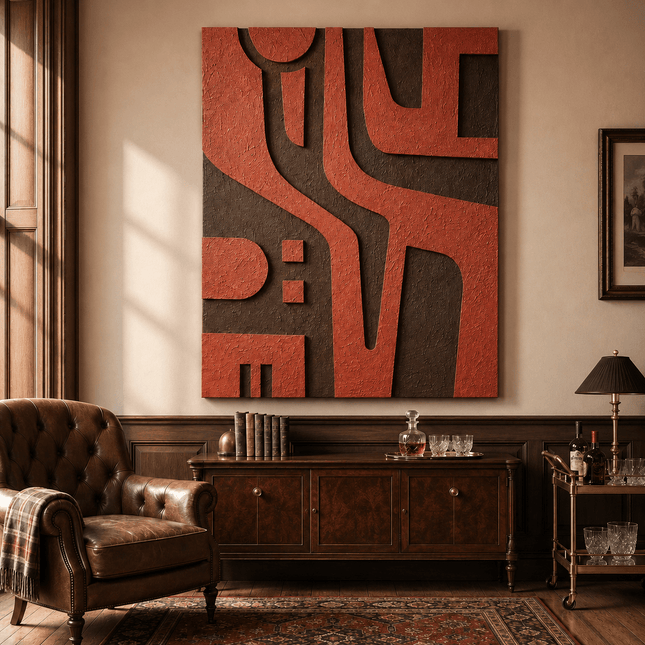 Geometric Maze Art Deco 3D Wall Art - product image 1