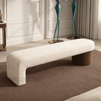 Ivory Mocha Fuzzy Boucle