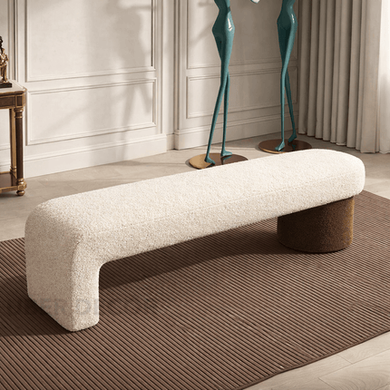 ItaliaLuxe Sebastian Bed Stool | Elegant Ottoman Bench for Shoe Changing & Dressing Room | High-End Sofa Stool & Bed End Seat