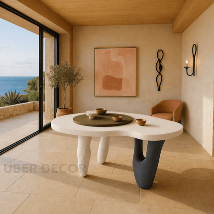 Donets Modern European Sculptural Organic Center Table for Contemporary Living Rooms