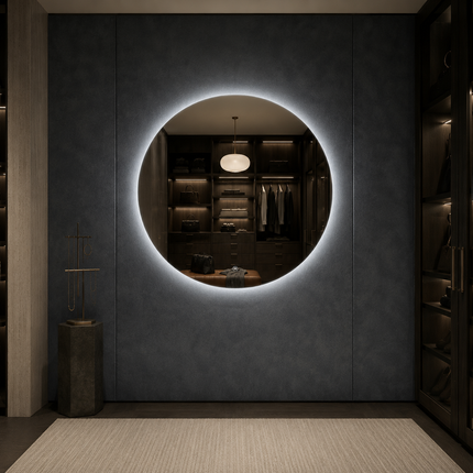 Glintora front-lit or backlit led mirror- 3-colour touch button led frameless bathroom vanity mirror