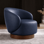 Deep Navy Blue Leatherette