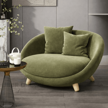Anviya Luxe Accent Chair – Minimal Nordic Fabric Chair for any Room