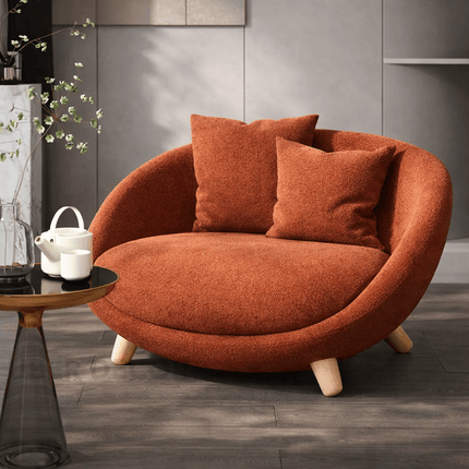 Anviya Luxe Accent Chair – Minimal Nordic Fabric Chair for any Room