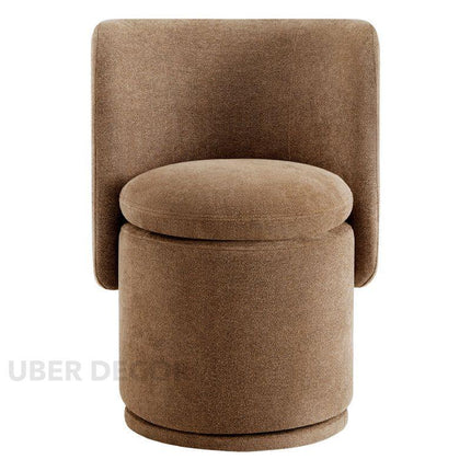 Erona Modern Barrel Chair with Rounded Back and Cylindrical Base Perfect for Bedroom Living Room or Accent Corners - Uber Decor