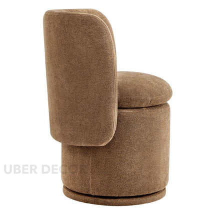 Erona Modern Barrel Chair with Rounded Back and Cylindrical Base Perfect for Bedroom Living Room or Accent Corners - Uber Decor