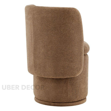 Erona Modern Barrel Chair with Rounded Back and Cylindrical Base Perfect for Bedroom Living Room or Accent Corners - Uber Decor