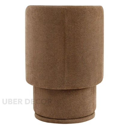 Erona Modern Barrel Chair with Rounded Back and Cylindrical Base Perfect for Bedroom Living Room or Accent Corners - Uber Decor