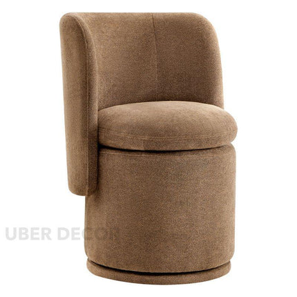Erona Modern Barrel Chair with Rounded Back and Cylindrical Base Perfect for Bedroom Living Room or Accent Corners - Uber Decor