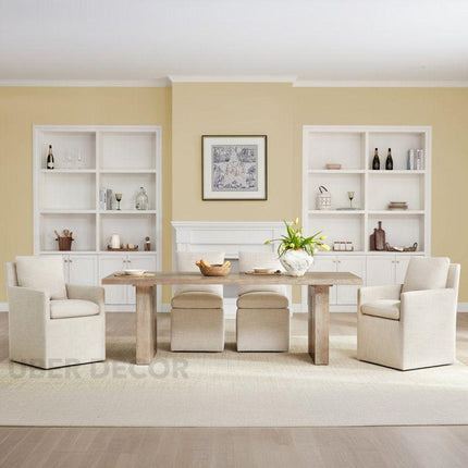 Ansel Modern Side Chair with Structured Cushion Back and Geometric Silhouette Ideal for Dining or Lounge Spaces - Uber Decor