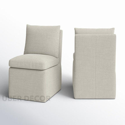 Taru Modern Side Chair Set of 2 with Curved Silhouette and Minimal Design Ideal for Dining or Living Spaces - Uber Decor