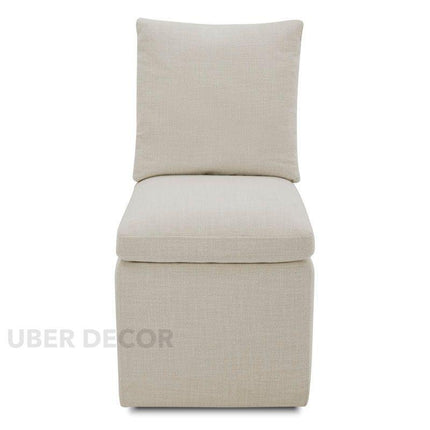 Taru Modern Side Chair Set of 2 with Curved Silhouette and Minimal Design Ideal for Dining or Living Spaces - Uber Decor