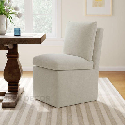 Taru Modern Side Chair Set of 2 with Curved Silhouette and Minimal Design Ideal for Dining or Living Spaces - Uber Decor