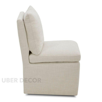 Taru Modern Side Chair Set of 2 with Curved Silhouette and Minimal Design Ideal for Dining or Living Spaces - Uber Decor