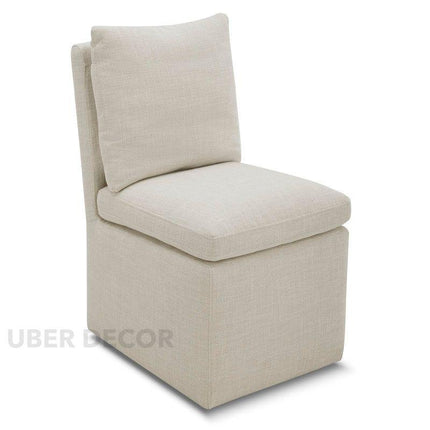 Taru Modern Side Chair Set of 2 with Curved Silhouette and Minimal Design Ideal for Dining or Living Spaces - Uber Decor