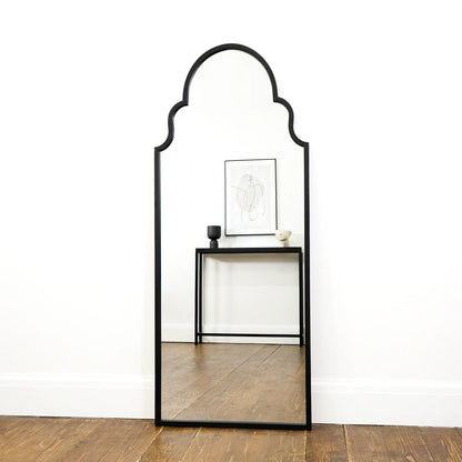 Venetian Arch Metal Framed Mirror Full Length Standing Floor Mirror for Bedroom or Living Room