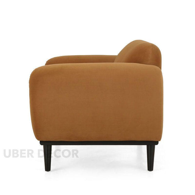 Valencia 50" Curved 2-Seater Couch – Plush Soft-Edge Sofa for Living & Lounge Spaces - Uber Decor