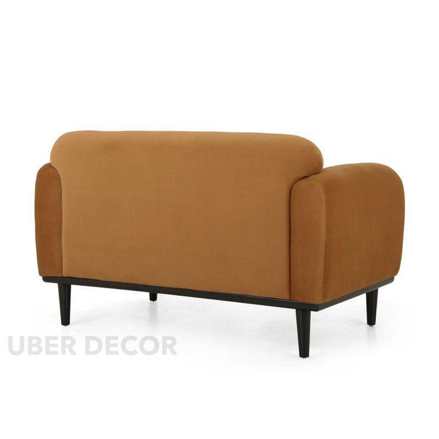 Valencia 50" Curved 2-Seater Couch – Plush Soft-Edge Sofa for Living & Lounge Spaces - Uber Decor