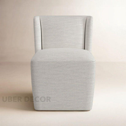 Caro Modern Side Chair with Subtle Wing Back and Streamlined Silhouette for Contemporary Living Spaces - Uber Decor