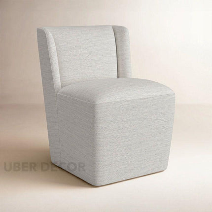 Caro Modern Side Chair with Subtle Wing Back and Streamlined Silhouette for Contemporary Living Spaces - Uber Decor