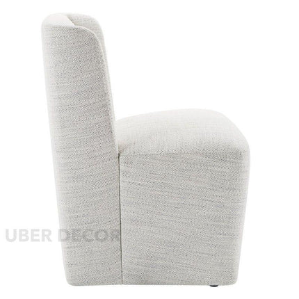 Caro Modern Side Chair with Subtle Wing Back and Streamlined Silhouette for Contemporary Living Spaces - Uber Decor