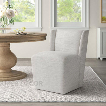 Caro Modern Side Chair with Subtle Wing Back and Streamlined Silhouette for Contemporary Living Spaces - Uber Decor