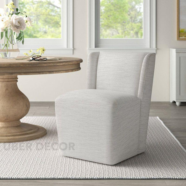 Caro Modern Side Chair with Subtle Wing Back and Streamlined Silhouette for Contemporary Living Spaces - Uber Decor