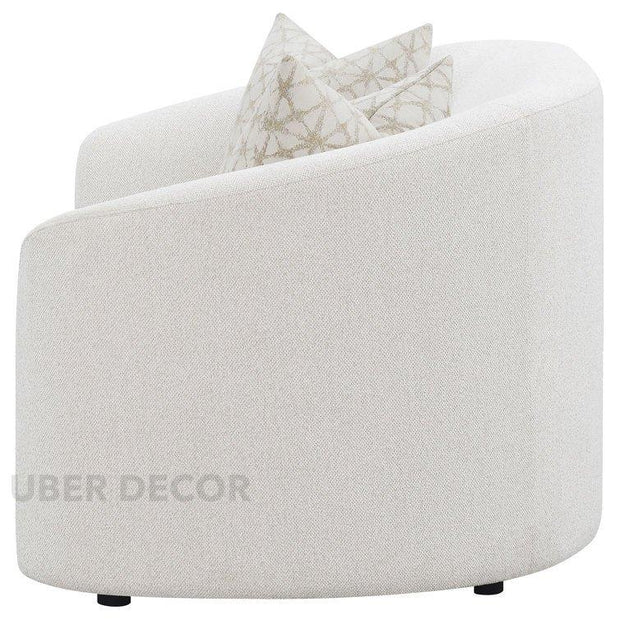 Elimi 65" 2-Seater Curved Couch – Organic Sofa for Living Room or Lounge - Uber Decor