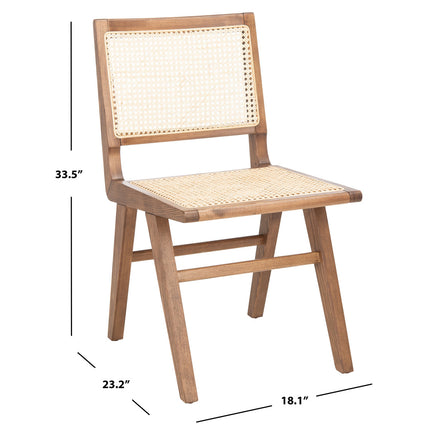 Rayan Mid Century Dining Chair Custom Made Handwoven Cane Design Ideal for Dining Room Living Area