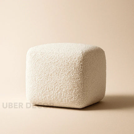 Boucle Cube Ottoman - Uber Decor