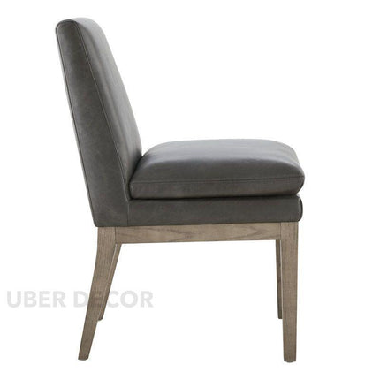 Cavara Contemporary Dining Chair Set of 2 Modern Solid Wood Base Custom Made Design Ideal for Dining Room Formal Dining Hall - Uber Decor