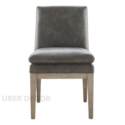 Cavara Contemporary Dining Chair Set of 2 Modern Solid Wood Base Custom Made Design Ideal for Dining Room Formal Dining Hall - Uber Decor