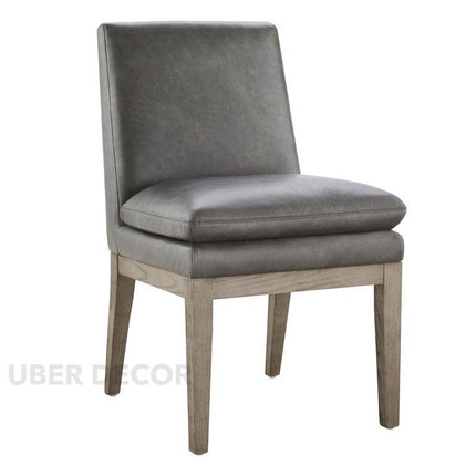 Cavara Contemporary Dining Chair Set of 2 Modern Solid Wood Base Custom Made Design Ideal for Dining Room Formal Dining Hall - Uber Decor