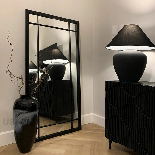 SparkFrame- Rectangle Shaped Full Length Metal Framed Large Size Mirror for Bedroom, Living Room, Foyer, Boutique or Clothing Store - Uber Decor