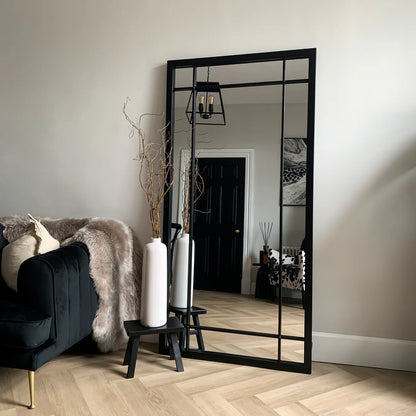 SparkFrame- Rectangle Shaped Full Length Metal Framed Large Size Mirror for Bedroom, Living Room, Foyer, Boutique or Clothing Store