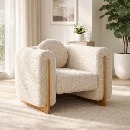 Brio Accent Chair – Contemporary Sculpted Seating for Living Room and Lounge Spaces