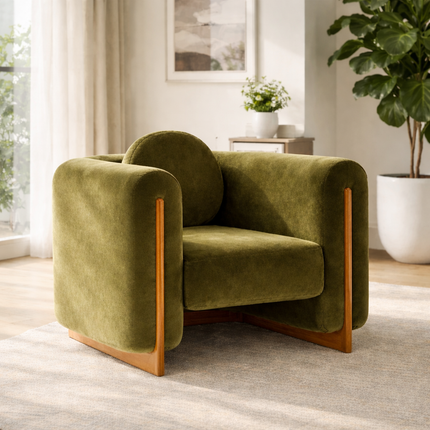 Brio Accent Chair – Contemporary Sculpted Seating for Living Room and Lounge Spaces