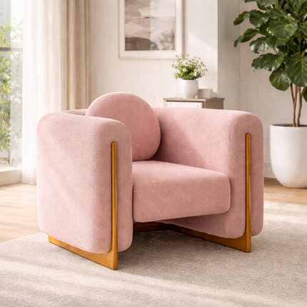 Brio Accent Chair – Contemporary Sculpted Seating for Living Room and Lounge Spaces