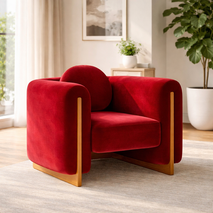 Brio Accent Chair – Contemporary Sculpted Seating for Living Room and Lounge Spaces