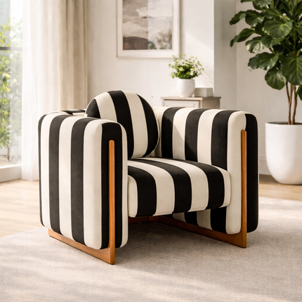 Brio Accent Chair – Contemporary Sculpted Seating for Living Room and Lounge Spaces