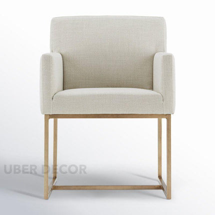 Solyn Modern Dining Chair Set of 2 Contemporary Metal Base Custom Made Design Ideal for Dining Room Formal Lounge - Uber Decor