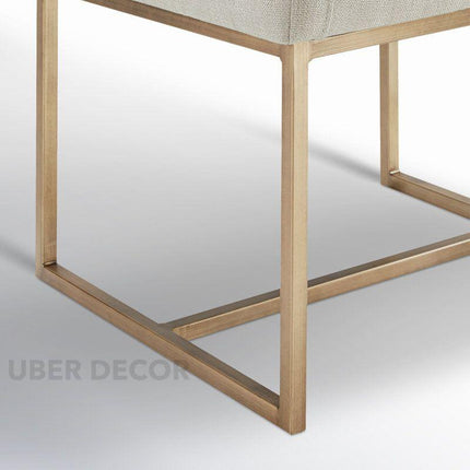 Solyn Modern Dining Chair Set of 2 Contemporary Metal Base Custom Made Design Ideal for Dining Room Formal Lounge - Uber Decor