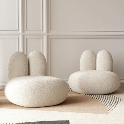 Pebblo Nest Statement Lounge Chair Playful Postmodern Accent for Modern Living Room and Bedroom Interiors