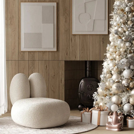 Pebblo Nest Statement Lounge Chair Playful Postmodern Accent for Modern Living Room and Bedroom Interiors