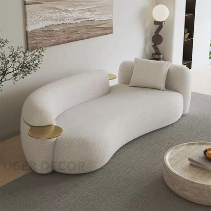 SkyHaven Cloud Lounge Sofa - Ultra-Soft Curved Couch for Minimalist Living Rooms