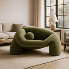 Olive Fuzzy Boucle