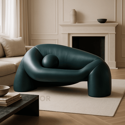 Whisper Ease Mid Century Modern Sculptural Lounge Chair for Living Room and Lounge